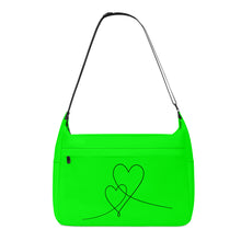 Load image into Gallery viewer, Ti Amo I love you - Exclusive Brand - Green - Double Script Heart - Journey Computer Shoulder Bag
