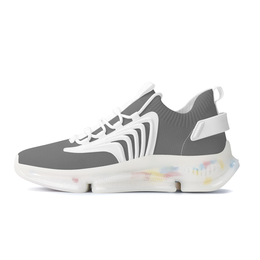 Ti Amo I love you - Exclusive Brand  - Dove Gray - Mens / Womens - Air Max React Sneakers - White Soles