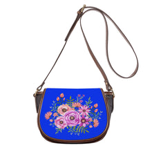 Load image into Gallery viewer, Ti Amo I love you - Exclusive Brand - Blue Blue Eyes - Floral Bouquet - Saddle Bag
