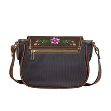 Load image into Gallery viewer, Ti Amo I love you - Exclusive Brand - Espresso - Floral Bouquet - Saddle Bag
