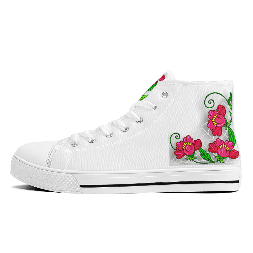 Ti Amo I love you - Exclusive Brand - High-Top Canvas Shoes - White Soles