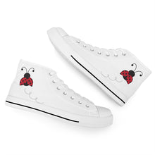 Load image into Gallery viewer, Ti Amo I love you - Exclusive Brand - High-Top Canvas Shoes - White Soles
