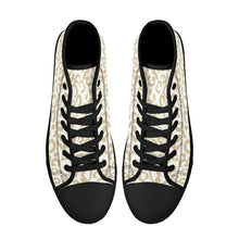 Load image into Gallery viewer, Ti Amo I love you - Exclusive Brand - High-Top Canvas Shoes - Black Soles
