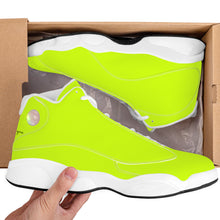 Load image into Gallery viewer, Ti Amo I love you - Exclusive Brand  -Artic Lime - Mens / Womens - Unisex  Basketball Shoes - White Laces
