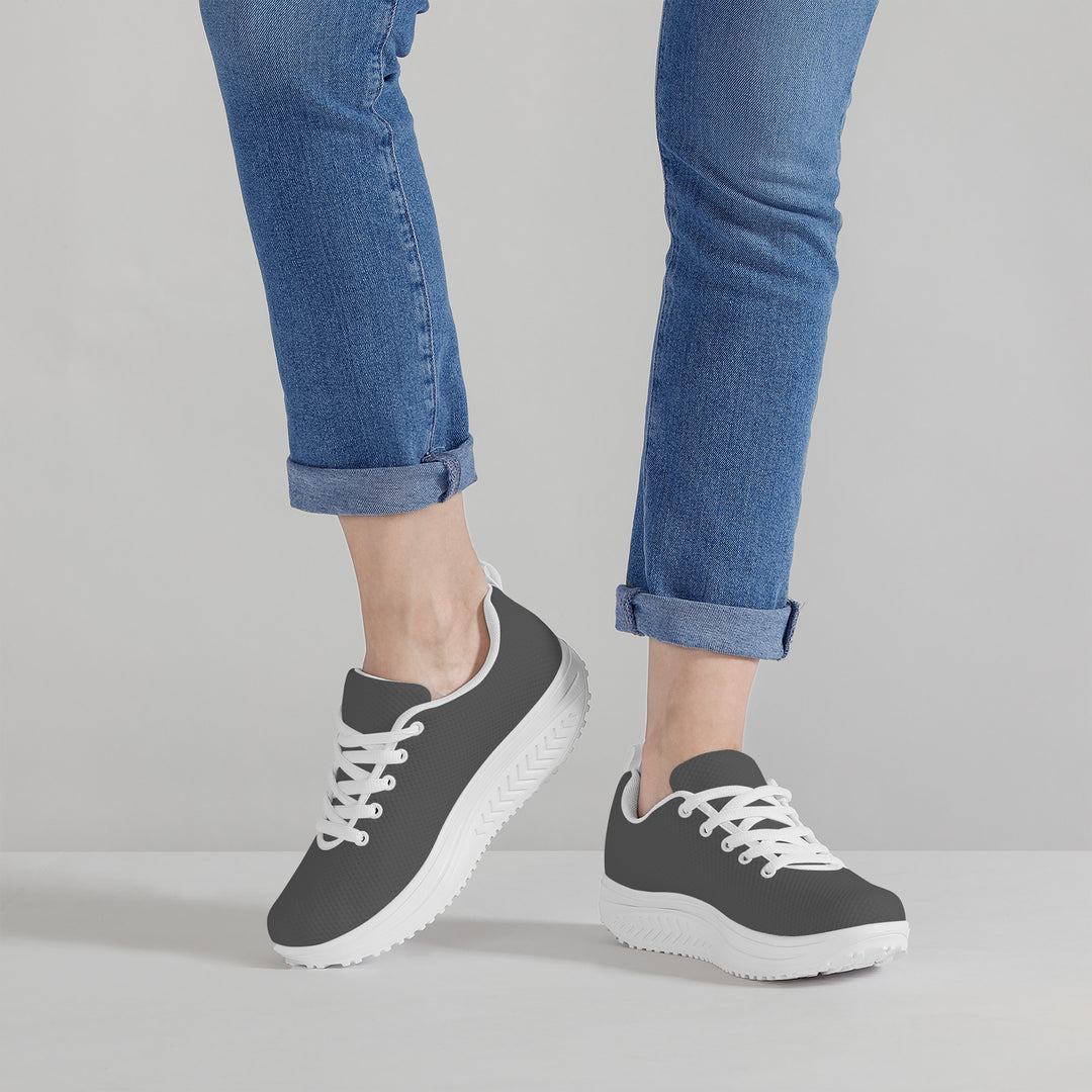 Ti Amo I love you - Exclusive Brand  - Davy's Grey - Womens Mesh Heightening Shake Wedge Platform Shoes