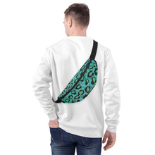 Load image into Gallery viewer, Ti Amo I love you - Exclusive Brand - Tradewind with Aqua Forest Leopard Spots - Fanny Pack
