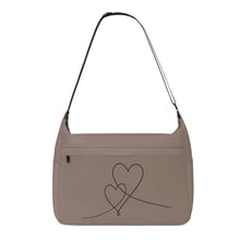 Load image into Gallery viewer, Ti Amo I love you - Exclusive Brand - Almond Frost - Double Script Heart - Journey Computer Shoulder Bag
