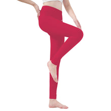 Load image into Gallery viewer, Ti Amo I love you - Exclusive Brand   - Viva Magenta 3 - White Daisy -  Yoga Leggings
