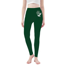 Load image into Gallery viewer, Ti Amo I love you - Exclusive Brand  - Zuccini - White Daisy -  Yoga Leggings
