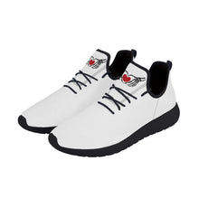 Load image into Gallery viewer, Ti Amo I love you - Exclusive Brand - White - Skelton Hands with Heart - Mens / Womens - Lightweight Mesh Knit Sneaker - Black Soles
