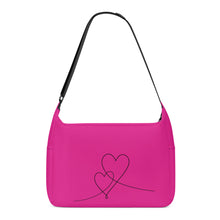 Load image into Gallery viewer, Ti Amo I love you - Exclusive Brand - Barbie Pink - Double Script Heart - Journey Computer Shoulder Bag
