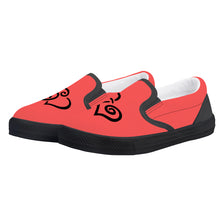 Load image into Gallery viewer, Ti Amo I love you - Exclusive Brand - Persimmon - Double Black Heart - Kids Slip-on shoes - Black Soles
