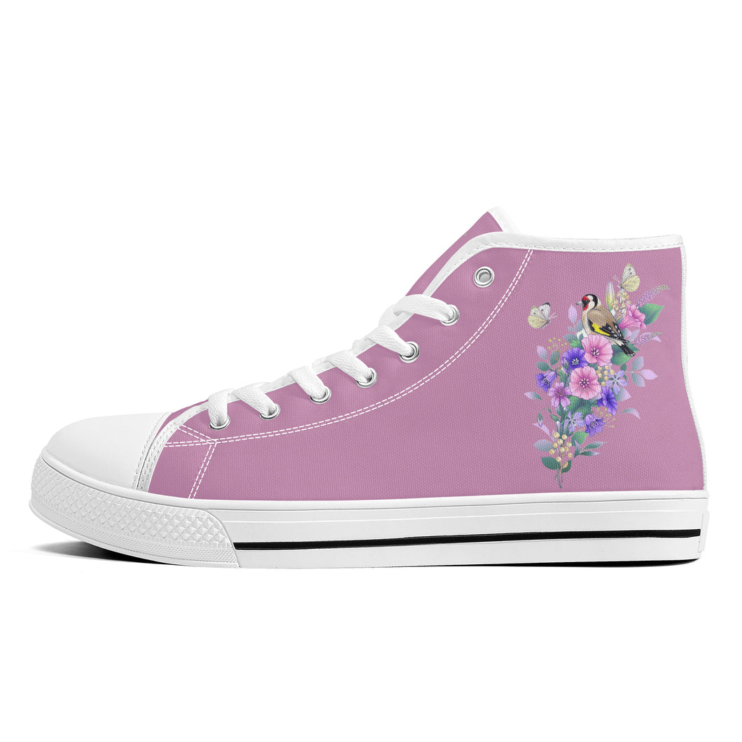 Ti Amo I love you - Exclusive Brand - High-Top Canvas Shoes - White Soles