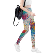 Load image into Gallery viewer, Ti Amo I love you - Exclusive Brand - Silk Colored - Colorful Splatter - Womens / Teen Girls / Womens Plus Size - Yoga Leggings - Sizes XS-3XL
