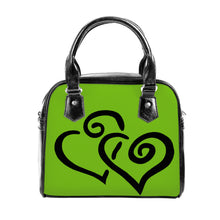 Load image into Gallery viewer, Ti Amo I love you - Exclusive Brand - Lima - Double Black Heart -  Shoulder Handbag
