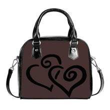 Load image into Gallery viewer, Ti Amo I love you - Exclusive Brand - Woody - Double Black Heart -  Shoulder Handbag
