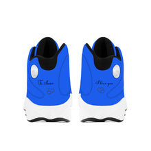 Load image into Gallery viewer, Ti Amo I love you  - Exclusive Brand  - Azul Blue - Mens / Womens - Unisex Basketball Shoes - Black Laces
