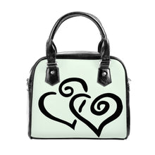 Load image into Gallery viewer, Ti Amo I love you - Exclusive Brand - Honeydew - Double Black Heart -  Shoulder Handbag
