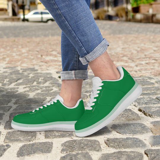 Ti Amo I love you - Exclusive Brand  - Fun Green - Transparent Low Top Air Force Leather Shoes