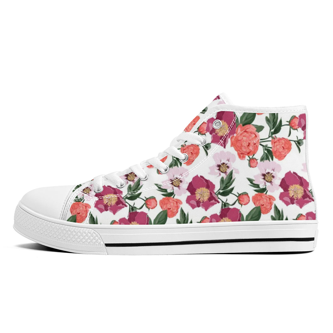 Ti Amo I love you - Exclusive Brand  - High-Top Canvas Shoes - White Soles