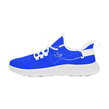 Load image into Gallery viewer, Ti Amo I love you - Exclusive Brand  - Blue Blue Eyes -  Double Heart - Womens Mesh Knit Shoes - White Soles
