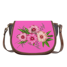 Load image into Gallery viewer, Ti Amo I love you - Exclusive Brand - Hot Pink - Pink Floral - Saddle Bag
