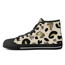 Load image into Gallery viewer, Ti Amo I love you - Exclusive Brand - High-Top Canvas Shoes - Black Soles
