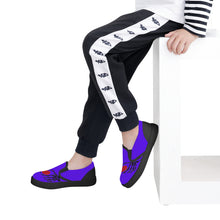 Load image into Gallery viewer, Ti Amo I love you - Exclusive Brand  - Dark Purple - Skeleton Hands with Heart  - Kids Slip-on shoes - Black Soles
