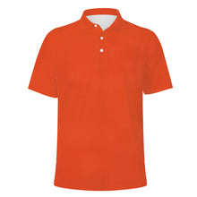 Load image into Gallery viewer, Ti Amo I love you - Exclusive Brand - Mens Neon Orange Polo Shirt
