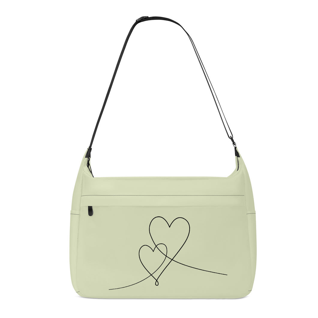 Ti Amo I love you - Exclusive Brand - Beryl Green - Double Script Heart - Journey Computer Shoulder Bag