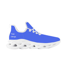 Load image into Gallery viewer, Ti Amo I love you - Exclusive Brand  - Neon Blue - Mens / Womens - Flex Control Sneakers- White Soles
