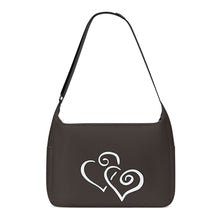 Load image into Gallery viewer, Ti Amo I love you - Exclusive Brand - Taupe - Double White Heart - Journey Computer Shoulder Bag
