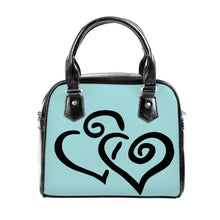 Load image into Gallery viewer, Ti Amo I love you - Exclusive Brand - Morning Glory - Double Black Heart -  Shoulder Handbag
