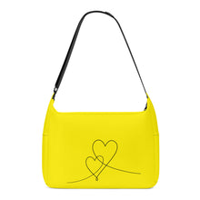 Load image into Gallery viewer, Ti Amo I love you - Exclusive Brand - Canary Yellow - Double Script Heart - Journey Computer Shoulder Bag
