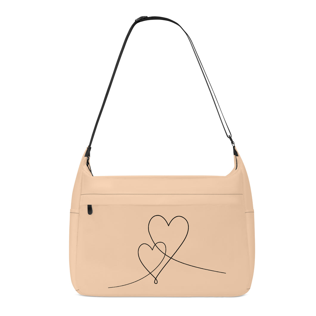 Ti Amo I love you - Exclusive Brand  - Light Apricot - Double Script Heart - Journey Computer Shoulder Bag