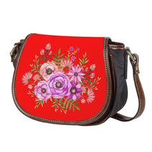 Load image into Gallery viewer, Ti Amo I love you - Exclusive Brand - Red - Floral Bouquet - Saddle Bag
