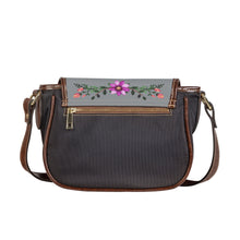 Load image into Gallery viewer, Ti Amo I love you - Exclusive Brand - Pewter - Floral Bouquet - Saddle Bag
