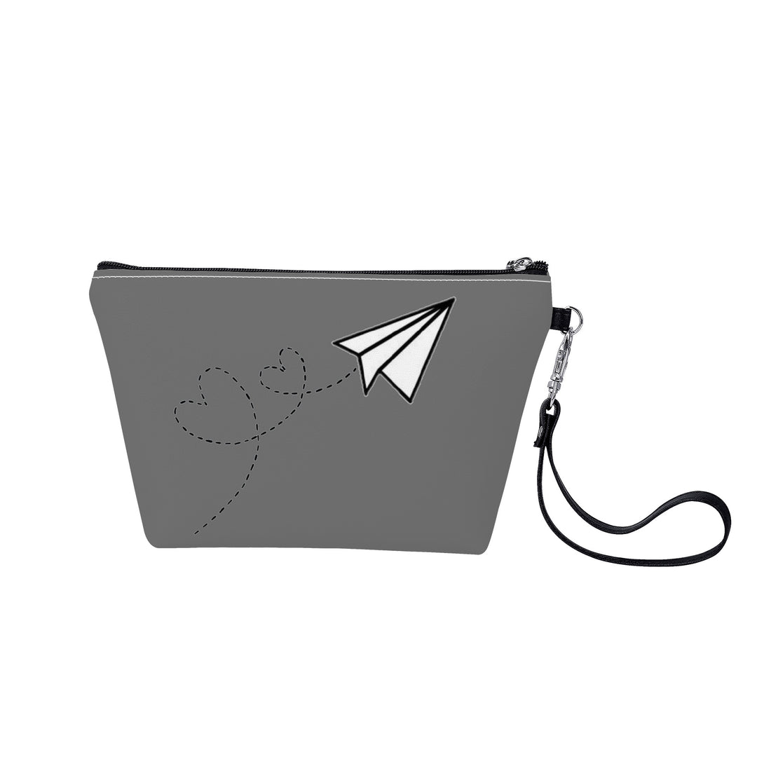 Ti Amo I love you - Exclusive Brand  - Dove Gray - Paper Airplane - Sling Cosmetic Bag
