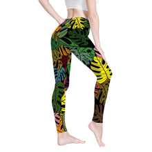 Load image into Gallery viewer, Ti Amo I love you - Exclusive Brand - Colorful Leaf - Womens / Teen Girls / Womens Plus Size - Yoga Leggings - Sizes XS-3XL
