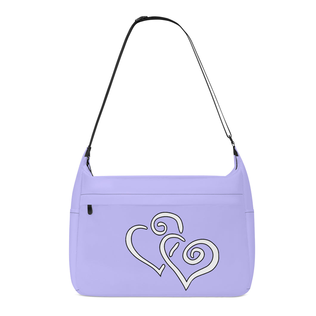 Ti Amo I love you - Exclusive Brand - Melrose - Double White Heart - Journey Computer Shoulder Bag