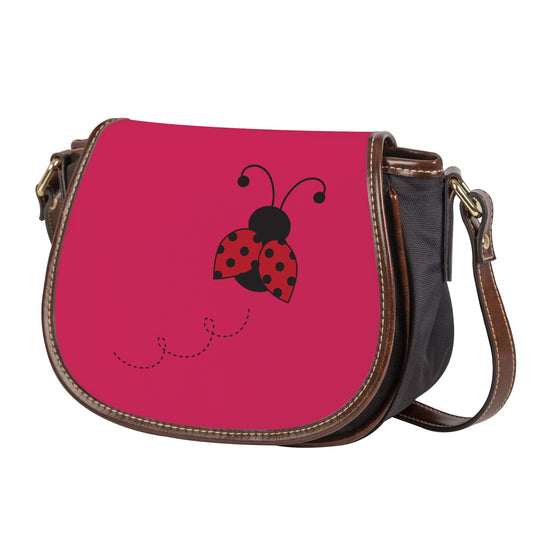 Ti Amo I love you - Exclusive Brand - Cerise Red 2 - Ladybug - Saddle Bag