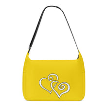 Load image into Gallery viewer, Ti Amo I love you - Exclusive Brand - Ripe Lemon - Double White Heart - Journey Computer Shoulder Bag
