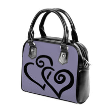 Load image into Gallery viewer, Ti Amo I love you - Exclusive Brand - Manatee - Double Black Heart -  Shoulder Handbag
