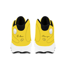 Load image into Gallery viewer, Ti Amo I love you  - Exclusive Brand  - Aesthetic Yellow -  Mens / Womens  - Unisex Basketball Shoes - Black Laces
