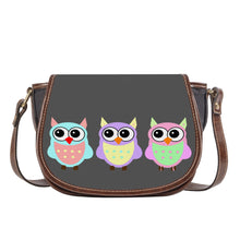 Load image into Gallery viewer, Ti Amo I love you - Exclusive Brand  - Davy&#39;s Grey - 3 Owls -  Saddle Bag
