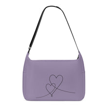 Load image into Gallery viewer, Ti Amo I love you - Exclusive Brand - Amethyst Smoke - Double Script Heart - Journey Computer Shoulder Bag
