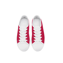 Load image into Gallery viewer, Ti Amo I love you - Exclusive Brand  - Cardinal - Double White Heart - Kids Low Top Canvas Shoes
