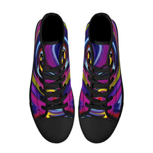 Load image into Gallery viewer, Ti Amo I love you - Exclusive Brand - High-Top Canvas Shoes - Black Soles
