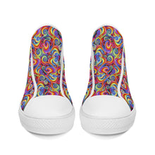 Load image into Gallery viewer, Ti Amo I love you - Exclusive Brand - High-Top Canvas Shoes - White Soles
