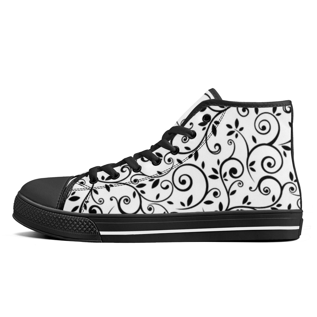 Ti Amo I love you - Exclusive Brand - High-Top Canvas Shoes - White Soles